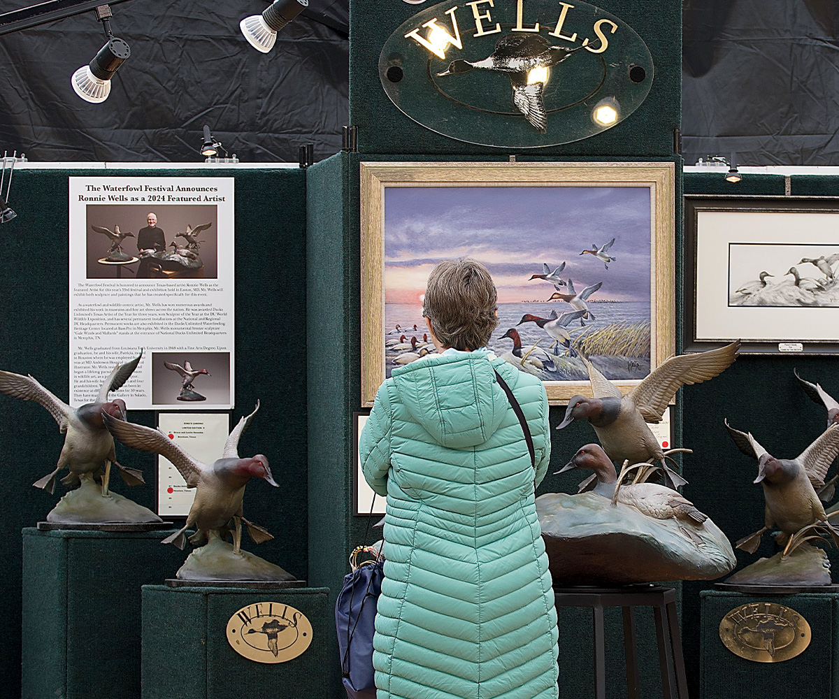 Waterfowl Festival booth. Photo by Todd Sacks